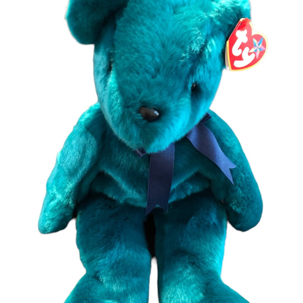 Ty teddy teal Beanie Baby,  Bear 2000 original Buddies collection